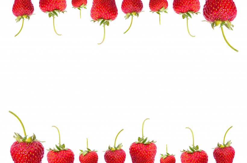 点击大图看下一张：白色背景的草莓素材图片