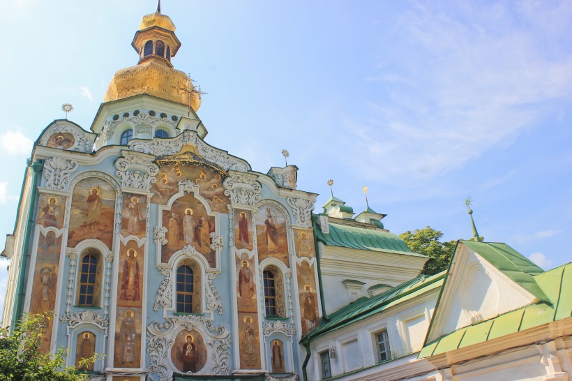 点击大图看下一张：乌克兰圣索菲亚大教堂城市风景图片