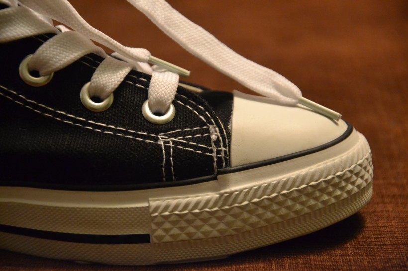 点击大图看下一张：清新文艺的帆布鞋图片