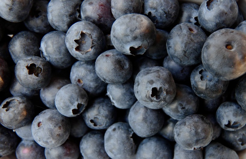 点击大图看下一张：清香可口的蓝莓图片