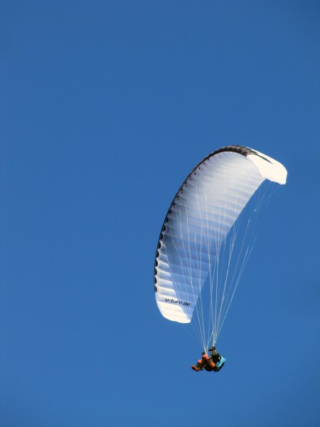 点击大图看下一张：惊险刺激的滑翔伞运动图片