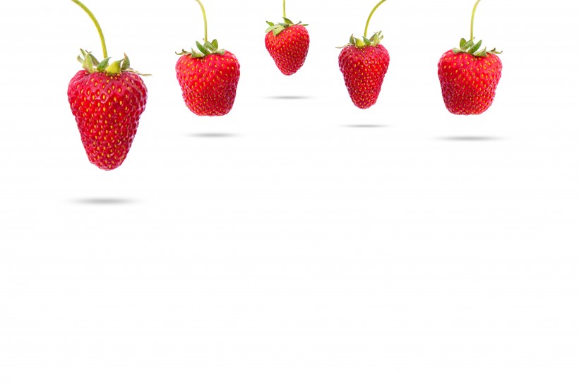 点击大图看下一张：白色背景的草莓素材图片