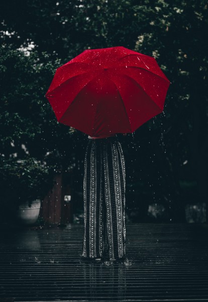 点击大图看下一张：撑着雨伞的人图片