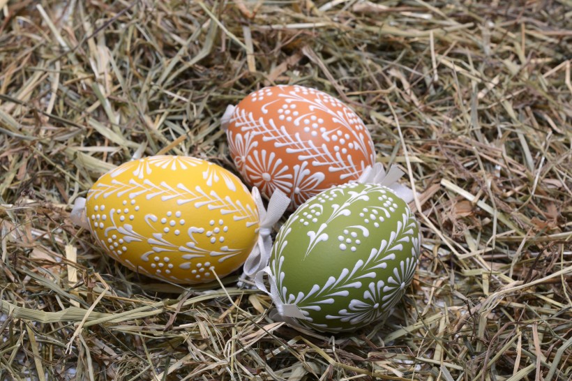 点击大图看下一张：复活节彩绘后的彩蛋图片