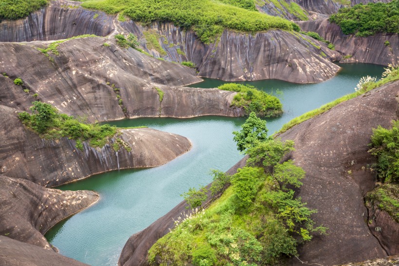 点击大图看下一张：湖南高椅岭丹霞地貌自然风景图片