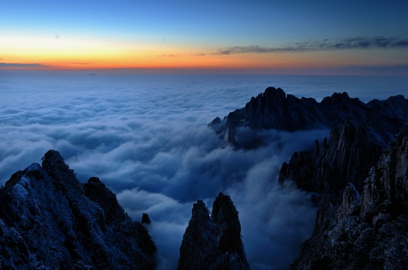 点击大图看下一张：唯美安徽黄山自然风景图片