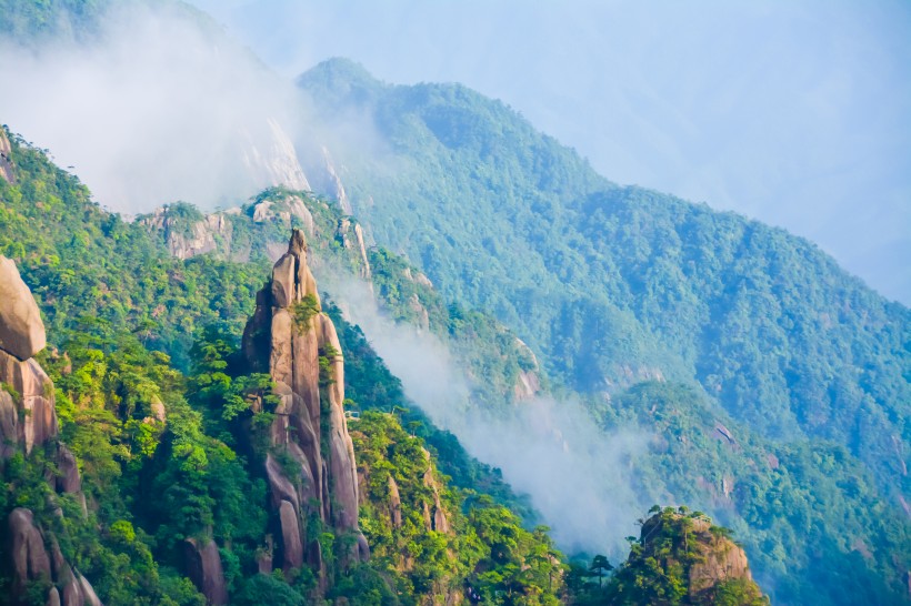 点击大图看下一张：江西上饶三清山自然风景图片