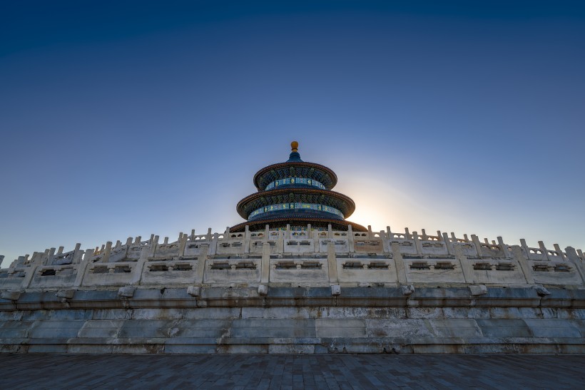点击大图看下一张：北京天坛公园人文风景图片