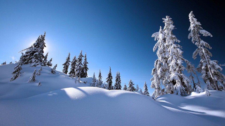 点击大图看下一张：电脑锁屏壁纸 唯美大自然雪景风光