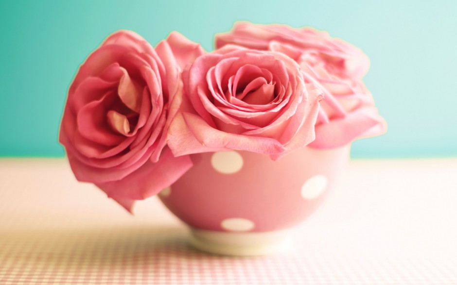 点击大图看下一张：粉色调花卉唯美高清壁纸
