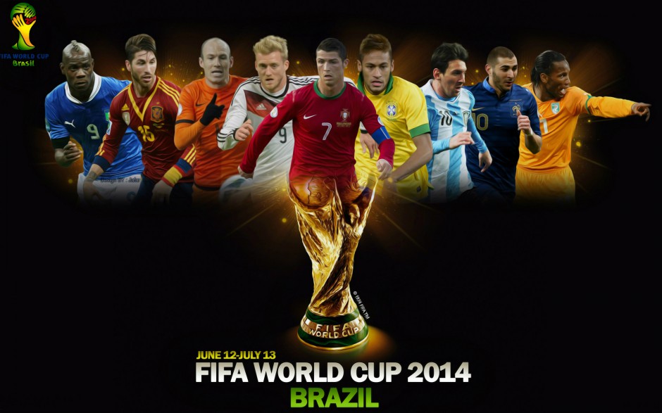点击大图看下一张：2014世界杯足球各国明星高清壁纸