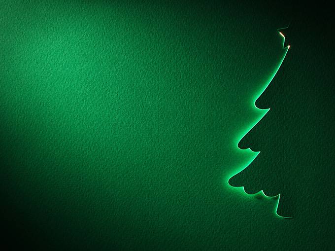 点击大图看下一张：圣诞树绿色装饰背景图片
