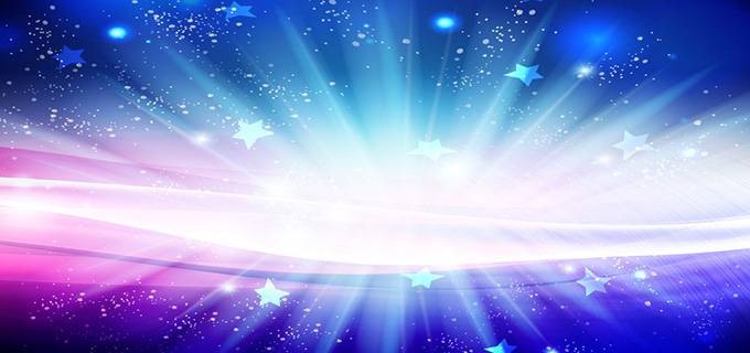 点击大图看下一张：时尚蓝色炫彩简历封面背景图片