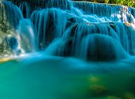 琅勃拉邦光西瀑布风景壁纸图片