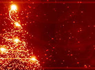儿童圣诞树红色喜庆背景图片