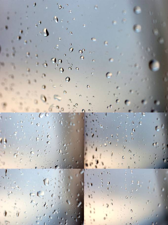 点击大图看下一张：玻璃上滑落的雨滴图片素材