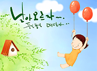 韩国儿童插画可爱壁纸图片
