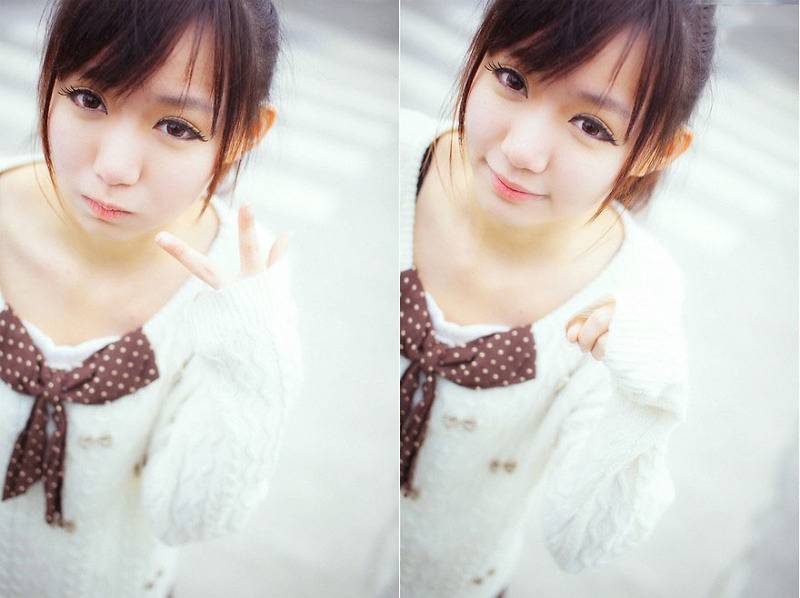 点击大图看下一张:萝莉型小清新女生图片素材