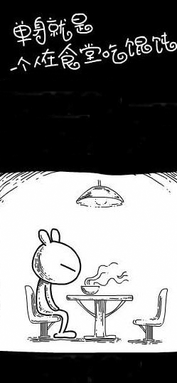 点击大图看下一张：个性卡通搞笑插画兔斯基图