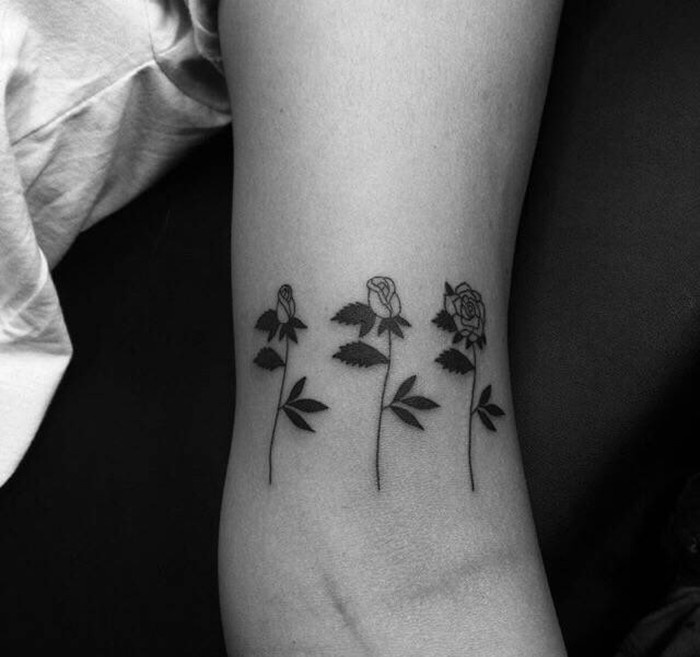 点击大图看下一张：创意可爱欧美女生手臂刺青纹身