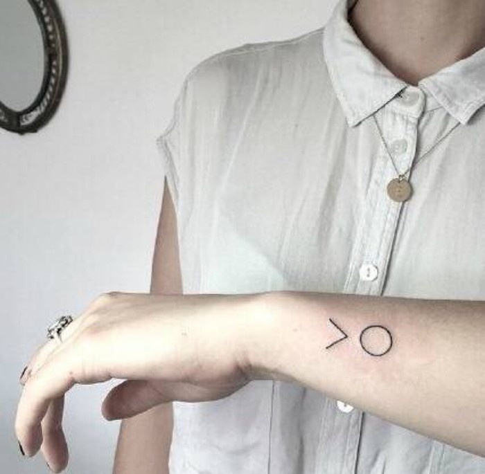 点击大图看下一张：创意可爱欧美女生手臂刺青纹身