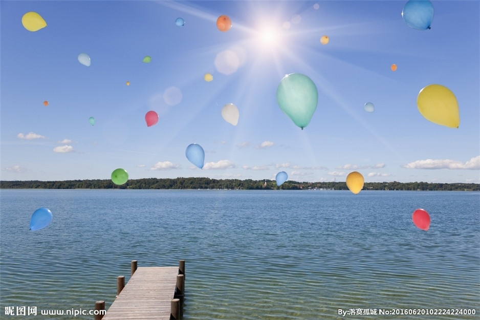 点击大图看下一张：高清梦幻唯美气球图片欣赏
