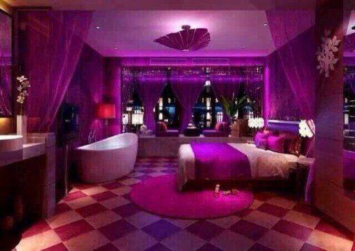 点击大图看下一张：梦幻唯美圆床浪漫卧室风景