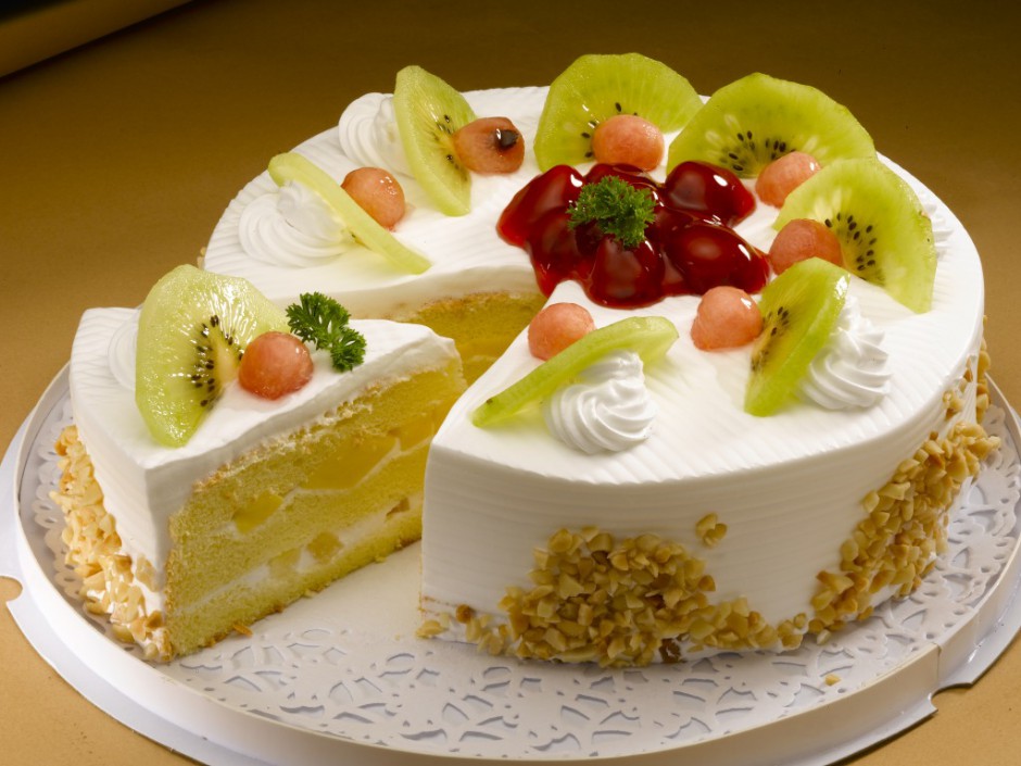 点击大图看下一张：生日必备蛋糕奇异果味水果蛋糕