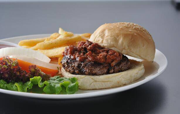 点击大图看下一张：迷你西式快餐牛肉汉堡图片