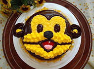 大嘴猴卡通生日蛋糕图片