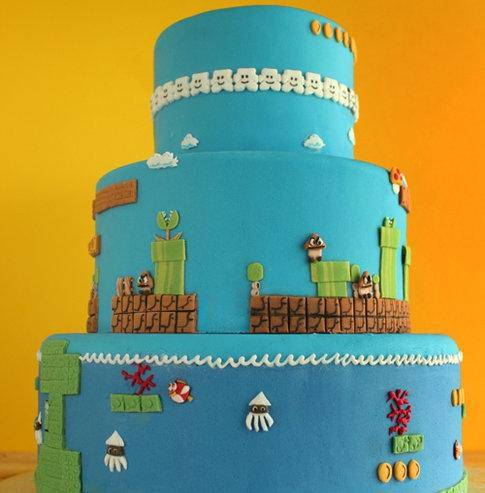 点击大图看下一张:超可爱的超级马里奥蛋糕图片