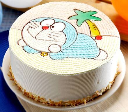 点击大图看下一张：哆啦a梦生日蛋糕图片大全