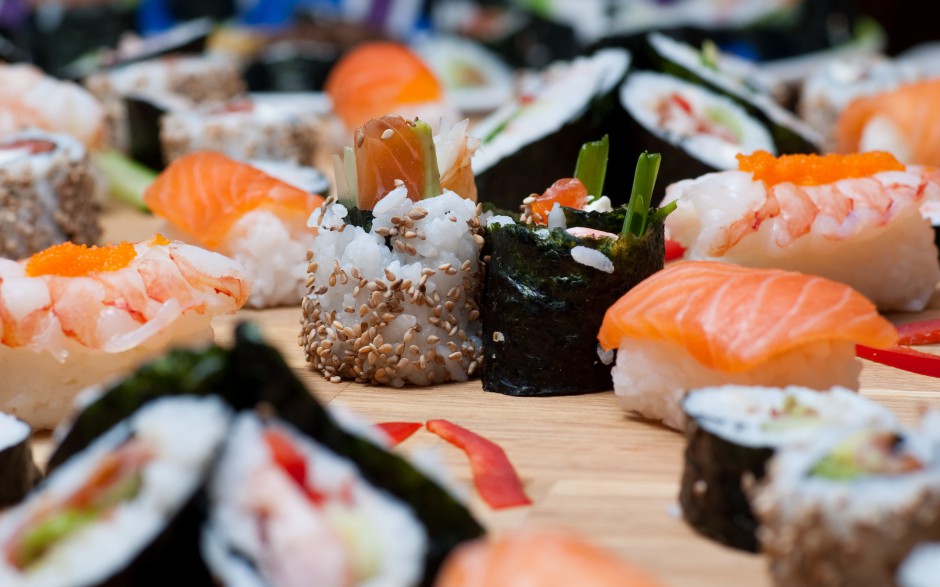 点击大图看下一张：花样海鲜寿司图片美味新鲜