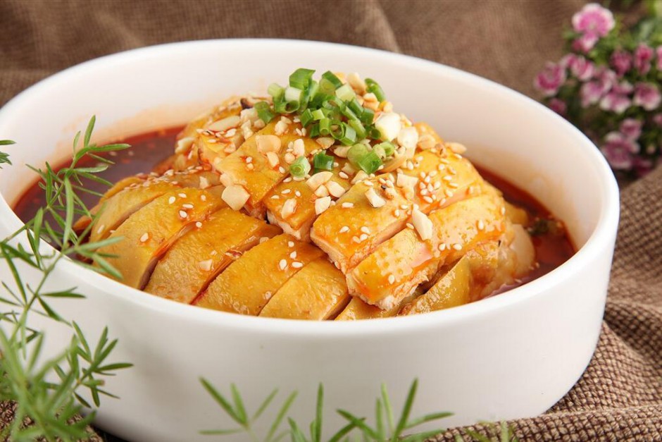 点击大图看下一张：重庆川菜美食口水鸡鲜香麻辣