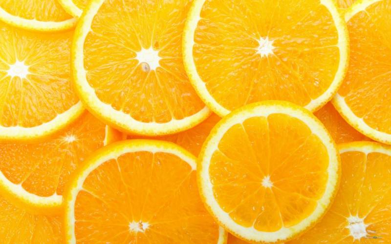 点击大图看下一张：金黄多汁橙子水果图片