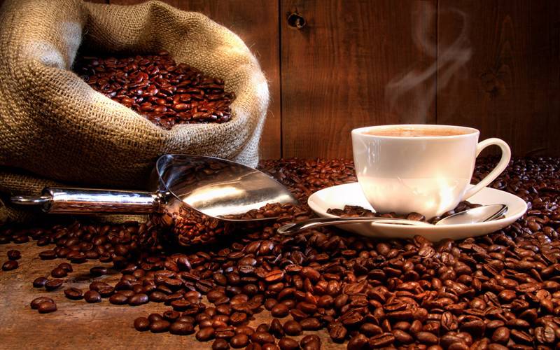 点击大图看下一张：咖啡豆高清美食图片