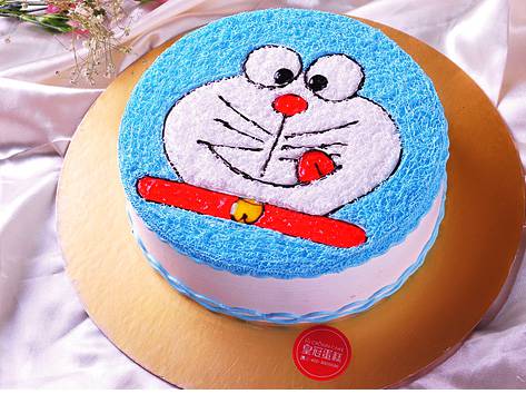 点击大图看下一张：精美哆啦A梦卡通蛋糕图片欣赏