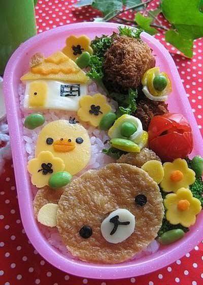 点击大图看下一张：可爱的日式早餐创意便当图片
