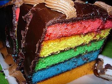 点击大图看下一张：彩虹般的精美小糕点图片