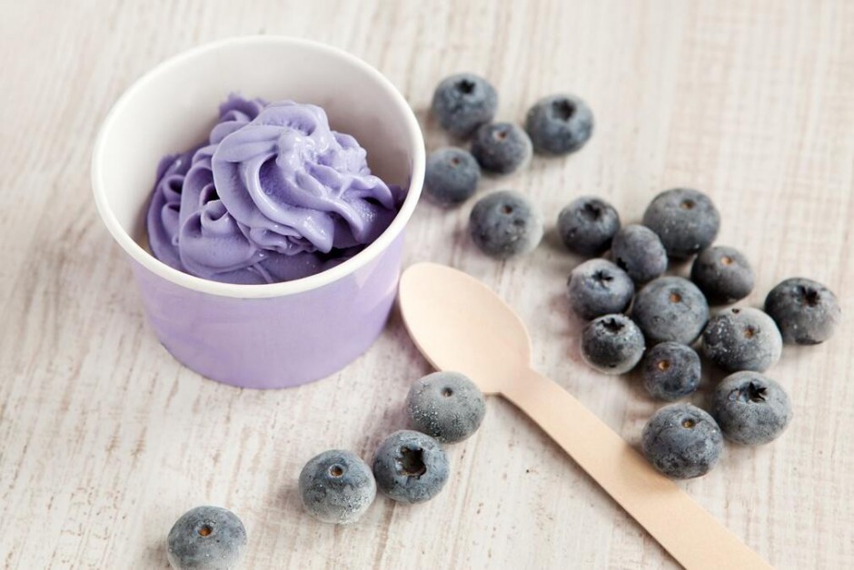 点击大图看下一张：diy创意美食蓝莓冰淇淋图片