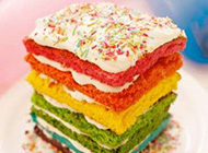 好看的甜密彩色蛋糕美食图片