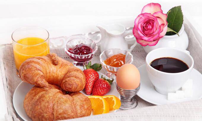 点击大图看下一张：一顿营养丰富的早餐图片