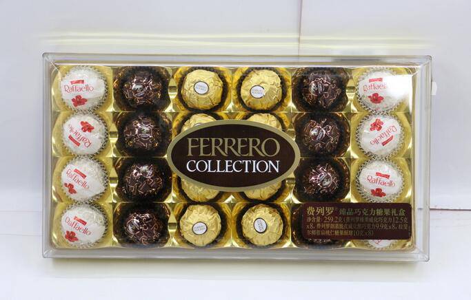 点击大图看下一张：一盒意大利费列罗巧克力图片