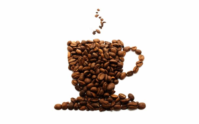 点击大图看下一张：精致咖啡咖啡豆高清美食图片