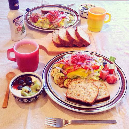 点击大图看下一张：家庭营养早餐丰富美味