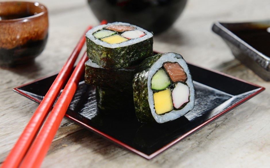 点击大图看下一张：花样海鲜寿司图片美味新鲜