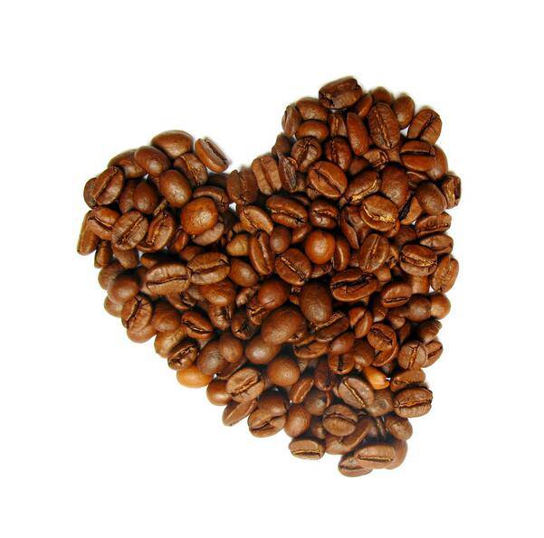 点击大图看下一张：心形咖啡豆图片素材