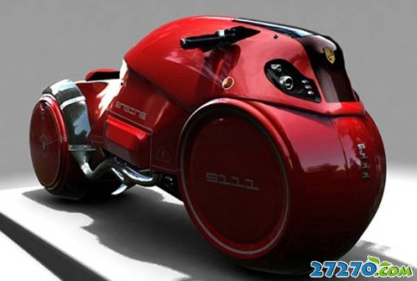 点击大图看下一张：血脉喷张 炫酷未来概念摩托车