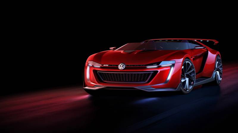点击大图看下一张：大众GTI Roadster概念跑车极致酷炫登场