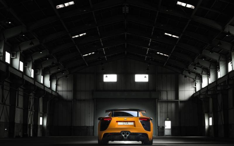点击大图看下一张：橙黄色雷克萨斯原始系超级跑车LFA